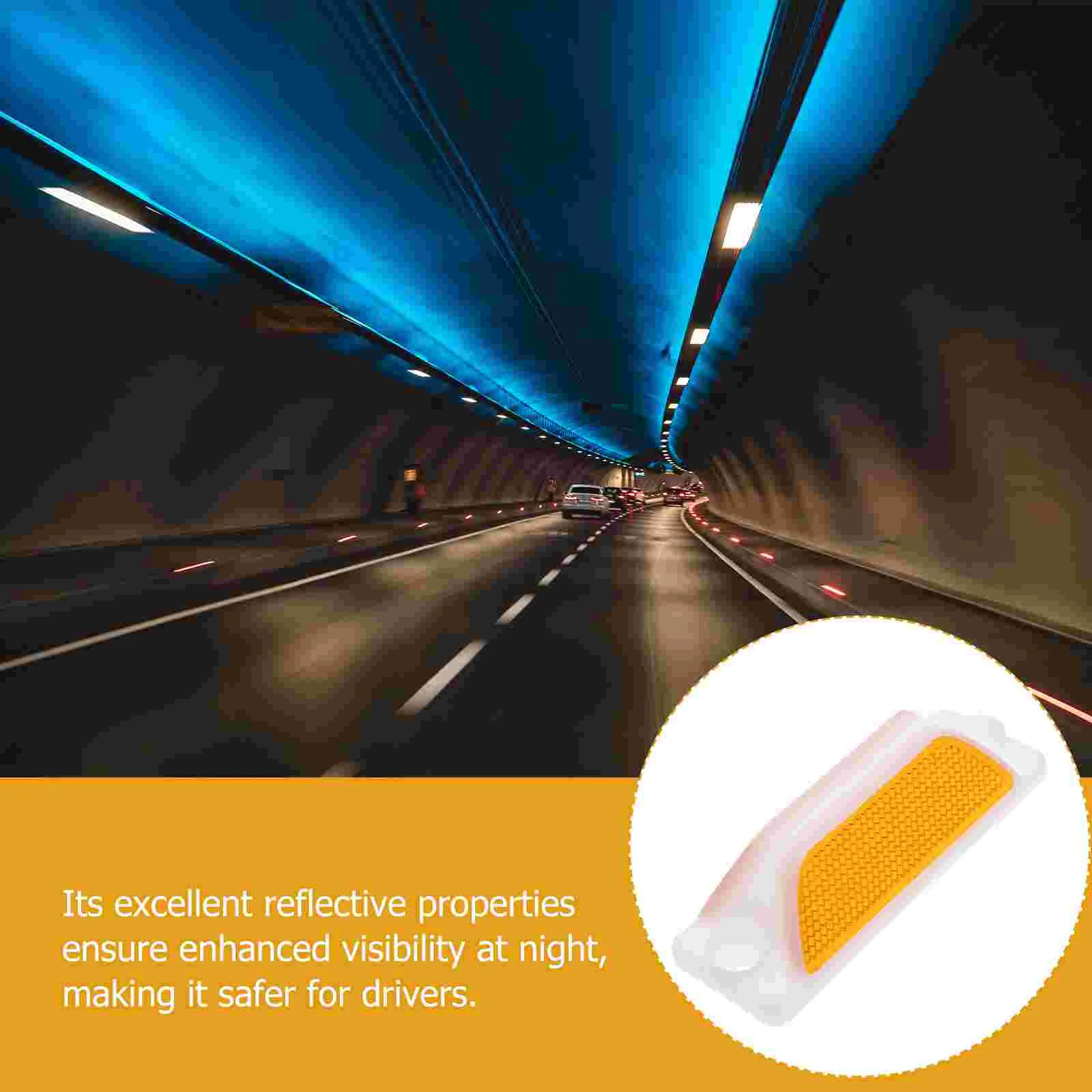 2 Pcs Wire Reflective Delineator Driveway Road Delineators Rectangle Indicator Stickers