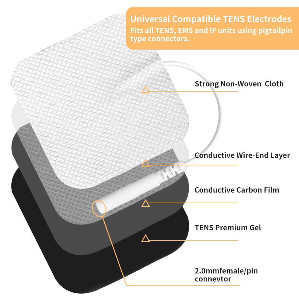 10/20/50/100PCS TENS Electrode Pads สําหรับการฝังเข็มกายภาพบําบัดนวดขั้วไฟฟ้า Patch Pulse EMS เครื่องกระตุ้นกล้ามเนื้อสติกเกอร์