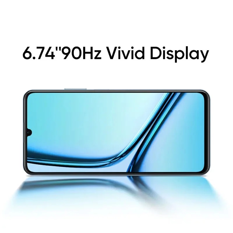 Realme Note 50 6,74 ''Grande tela poderosa telefone de 8 núcleos 13MP câmera AI IP54 à prova d'água 4890mAh