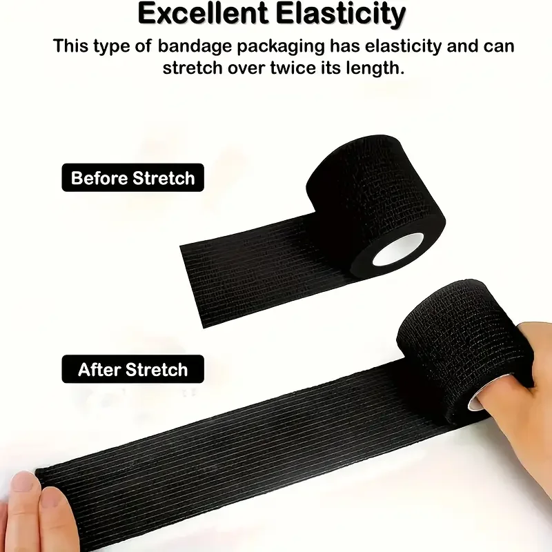6pcs Self-Adhering BANDAGE Fixing BANDAGE ผ้าพันแผลสัตว์มือฉีกขาดผ้าพันแผลยืดหยุ่นกันน้ําสําหรับสัตว์เลี้ยง 5 ซม.X 4.5 M