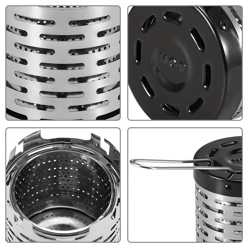 Mini Gas Heizung Herd Tragen-beständig Outdoor Camping Tragbare Stahl Wärmer Heizung Abdeckung Ausrüstung