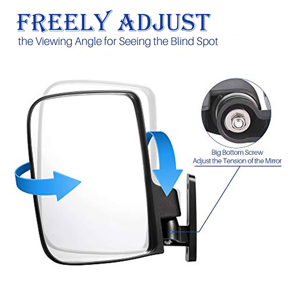 Espejo retrovisor lateral Universal para coche de Golf, accesorios de estilo ROX para EzGo Club, Yamaha, 2 uds.