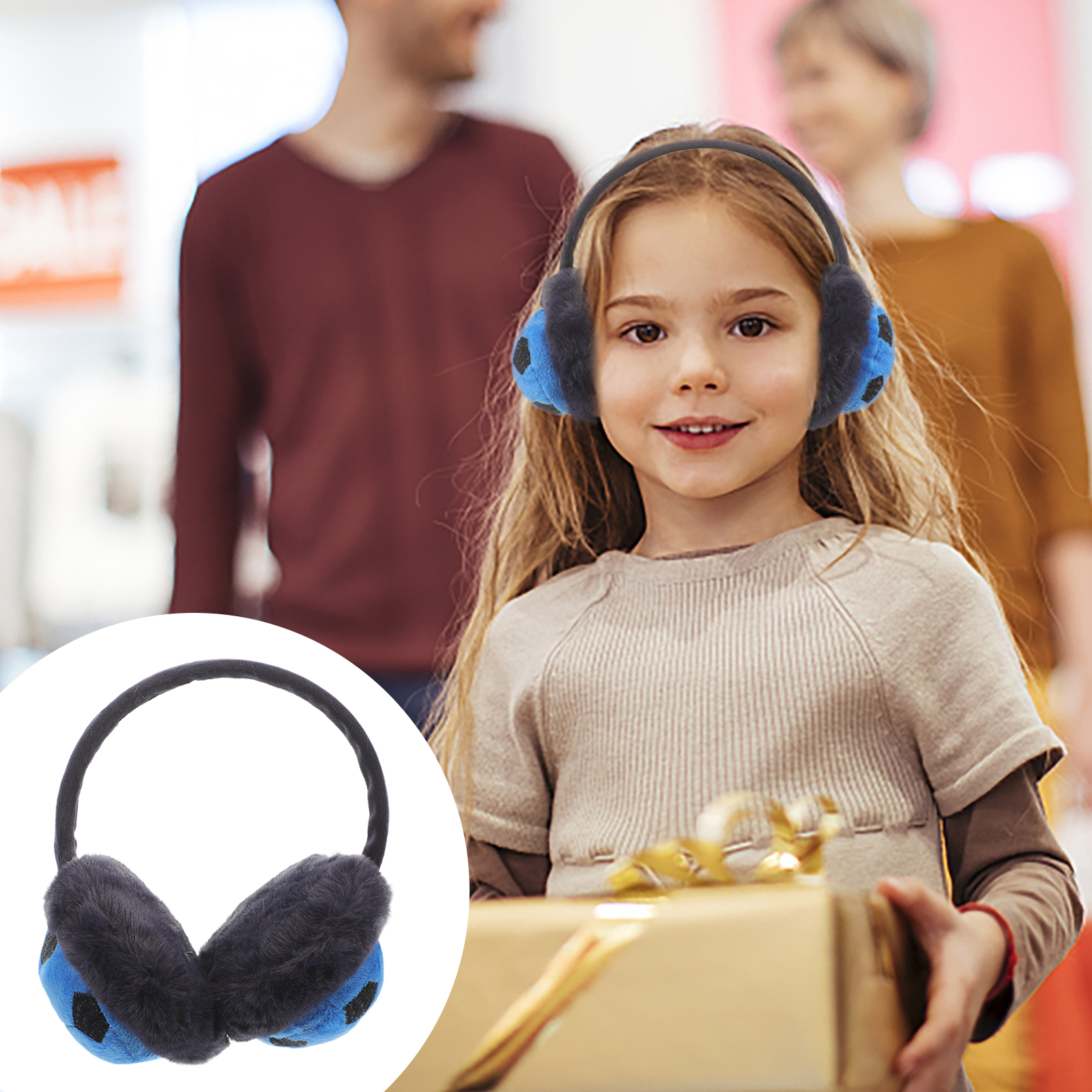 Kinder-Ohrenschützer, Fußball-Abdeckung, wärmer, für Mädchen, kältebeständiger Schutz, schützende Wintermanschette