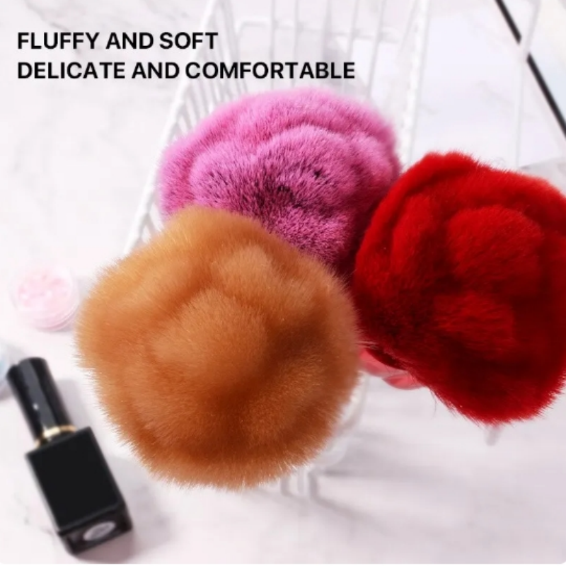 Manucure en forme de Rose avec brosse à ongles, brosse d'art, accessoires pour ongles, outil rond populaire pour maquillage, polissage, dépoussiérage