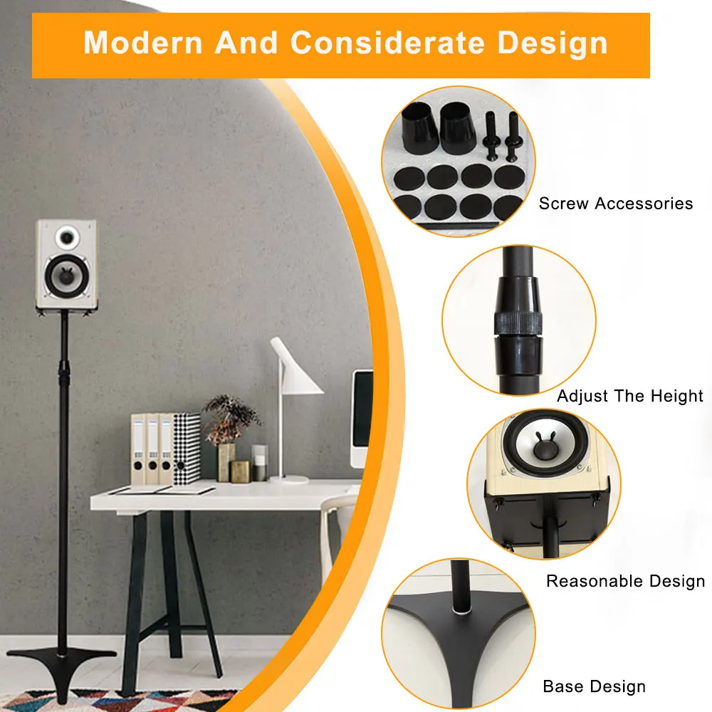 78-145cm 2pcs ThundeaL Speaker Stand for Samsung Q900A JBL bar Height Adjustable Universal Speaker Floor Stand Bracket Holder