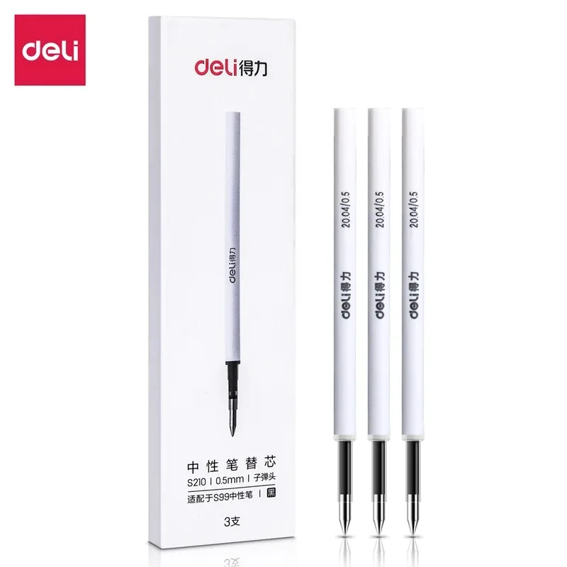 ปากกาเจลพรีเมียมเมทัลลิก DELI ขนาด 0.5 มม. สีทองและสีเงิน เขียนลื่น สำหรับเซ็นเอกสาร ใบรับรอง รางวัล และเมนูอาหาร