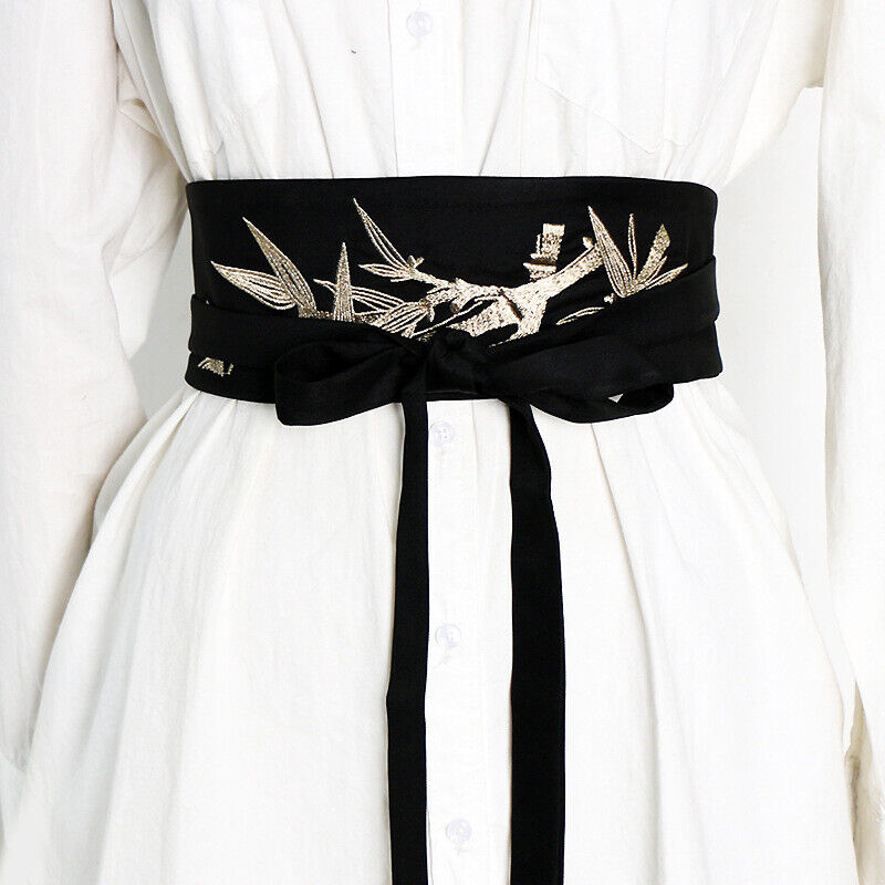 Cinto kimono tradicional japonês feminino, espartilho com borla, cinto largo, guindaste yukata, acessórios de fantasia