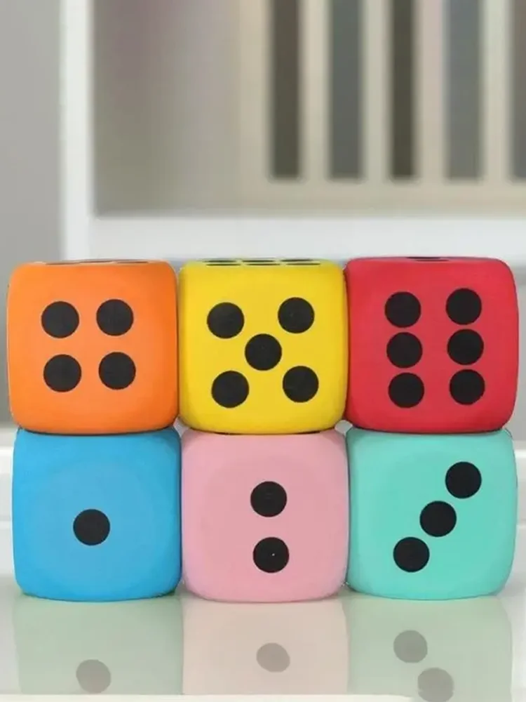 1PC 80mm Large Foam Dot Dices Six Sides Dices Kids Counting Toy Learning Aids for Class Board Game Classroom Math Teaching