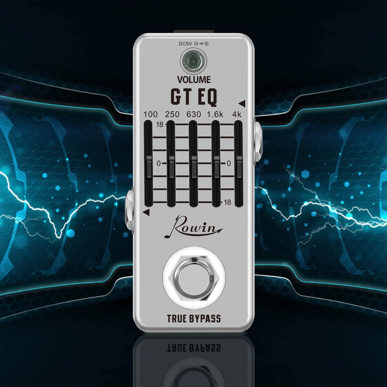 Rowin กีตาร์ Equalizer Pedal 5-band Parametric EQ กีตาร์ความถี่ Compensator ± 18dB สําหรับ Mini ขนาดเหยียบ