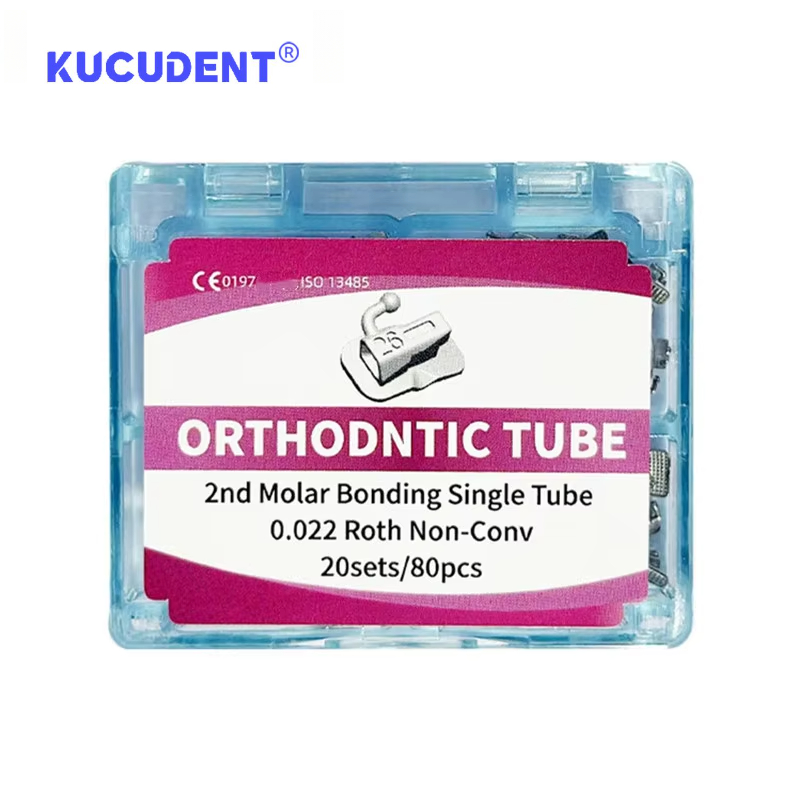 80 pçs/caixa tubo bucal ortodôntico dental monobloco não-conversível 1o 2o molar roth mbt 0.022 0.018 ferramenta ortodôntica de odontologia