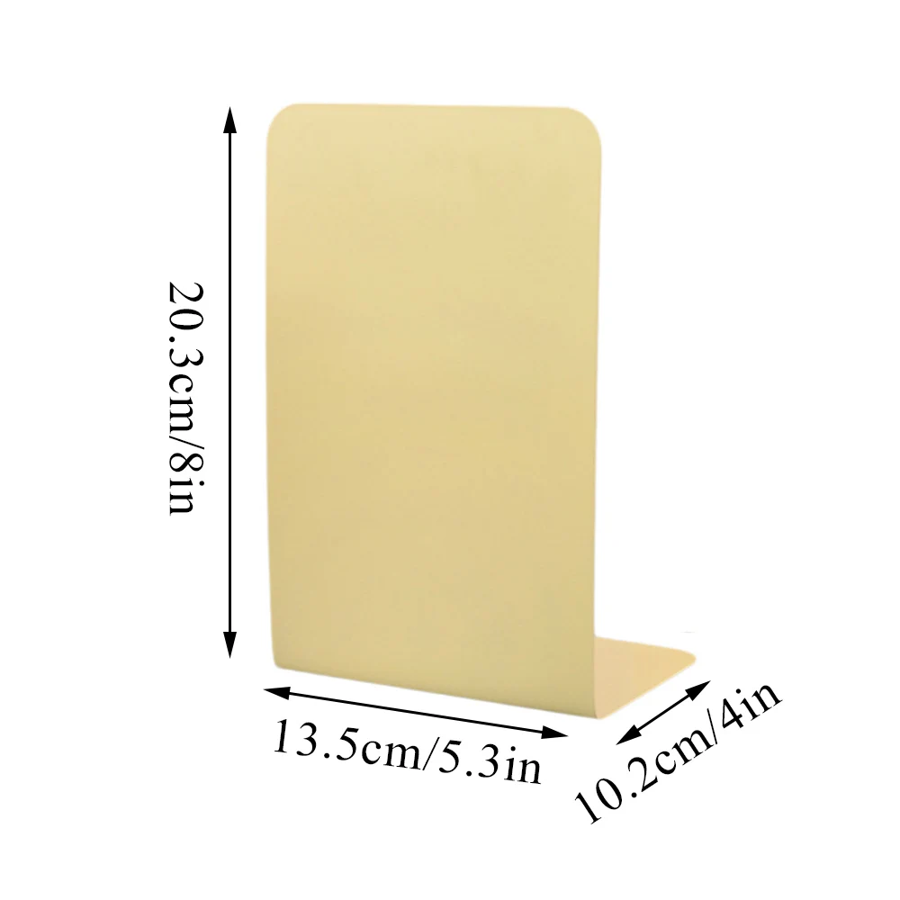 2Pcs INS Simple Metal Book Stand Desktop Non-slip Bookend Student Book Organizer Bookends Large Thickened Books Storage Rack