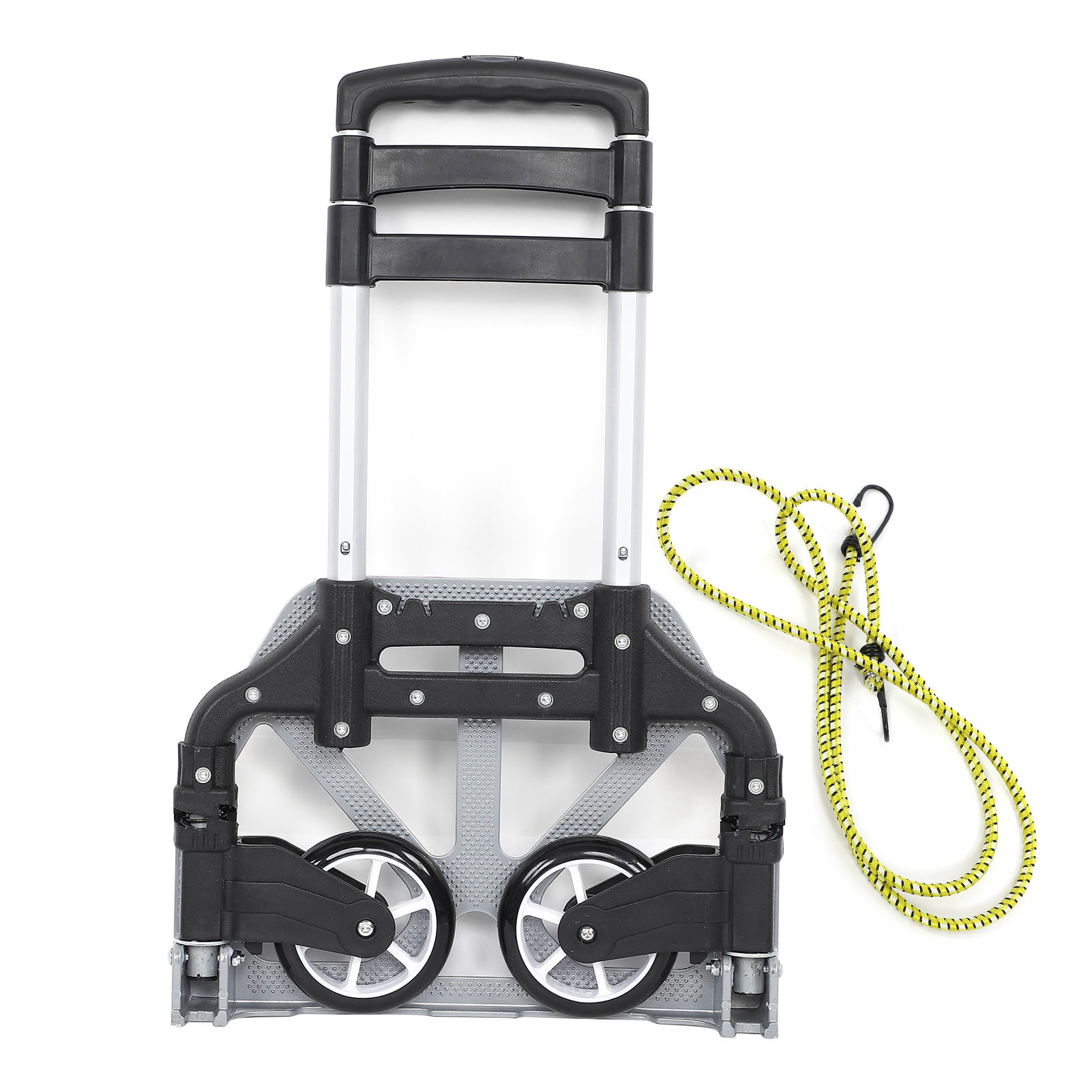 Carrinho de bagagem roda de bagagem caminhão de mão resistente 80kg dobrável compacto alumínio mão caminhão carrinho de bagagem roda