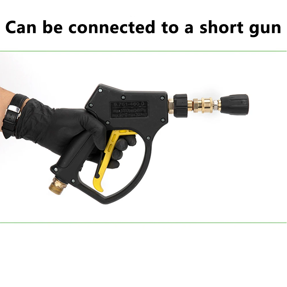 Adaptador de boquilla de lanza de agua para lavadora de alta presión, enchufe rápido M18x1,5 a 1/4, accesorio para pistola larga Karcher HD cambiada a pistola corta