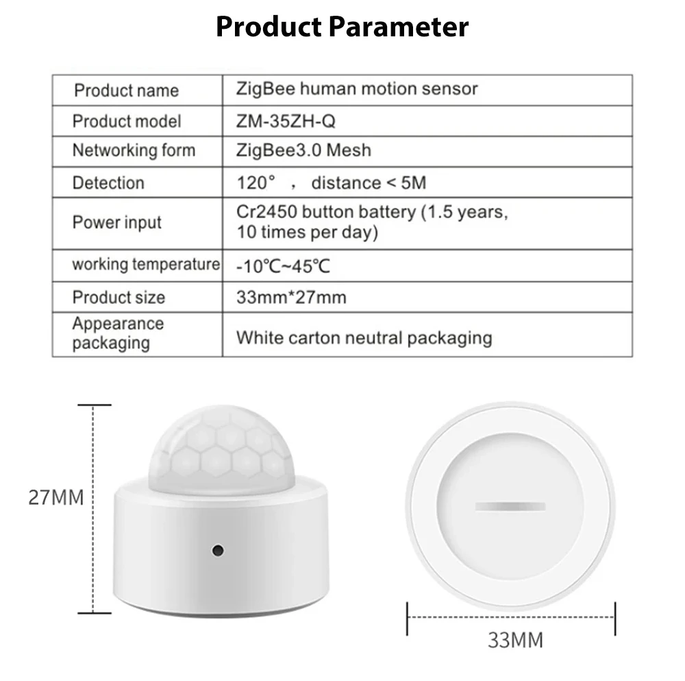 Tuya Zigbee-Detector de movimiento PIR, Sensor de luz Lux de cuerpo humano inteligente, alarma de seguridad infrarroja, sensores de movimiento, compatible con asistente de hogar