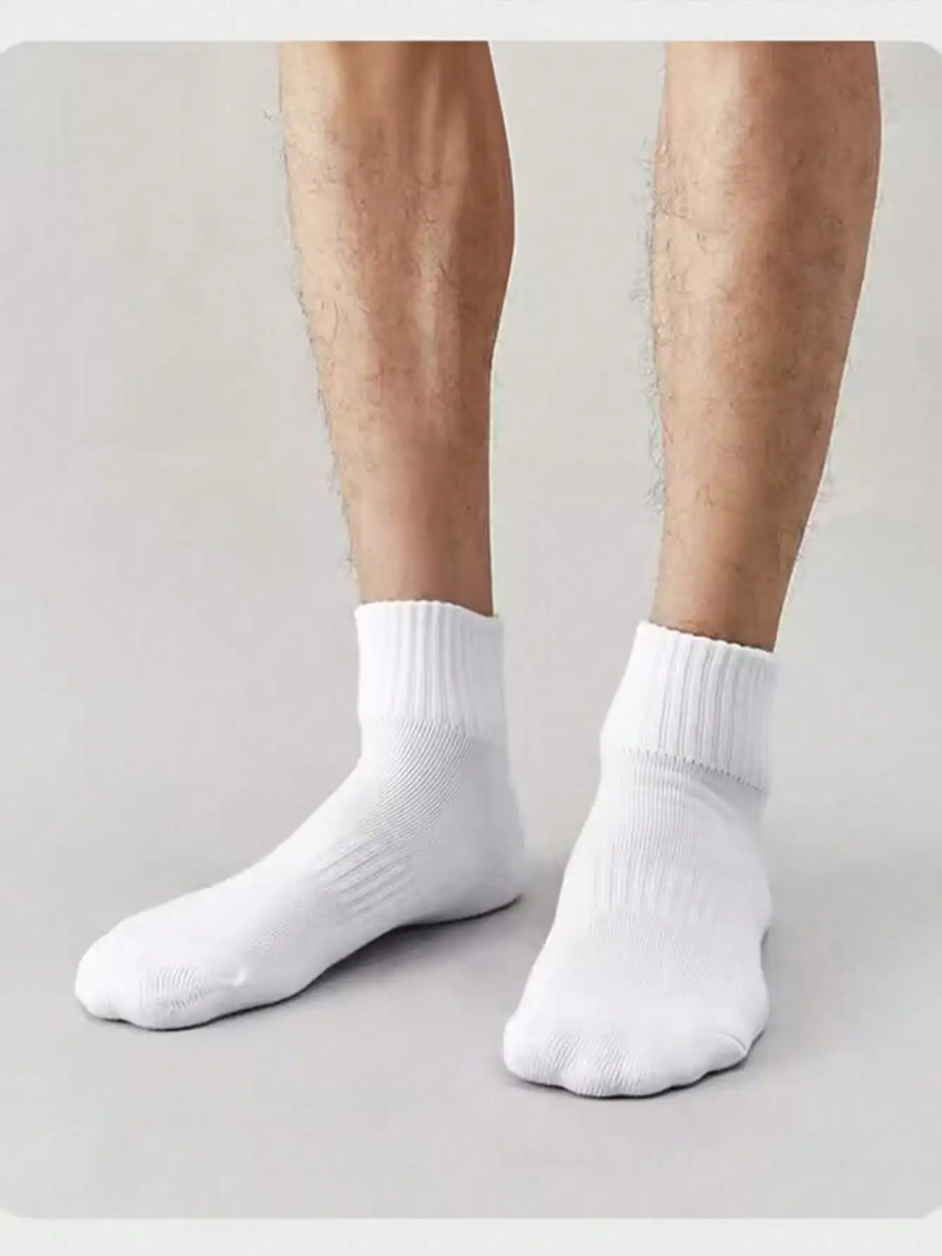 5 pares de calcetines deportivos antiolor blancos hasta media pantorrilla para hombre para verano