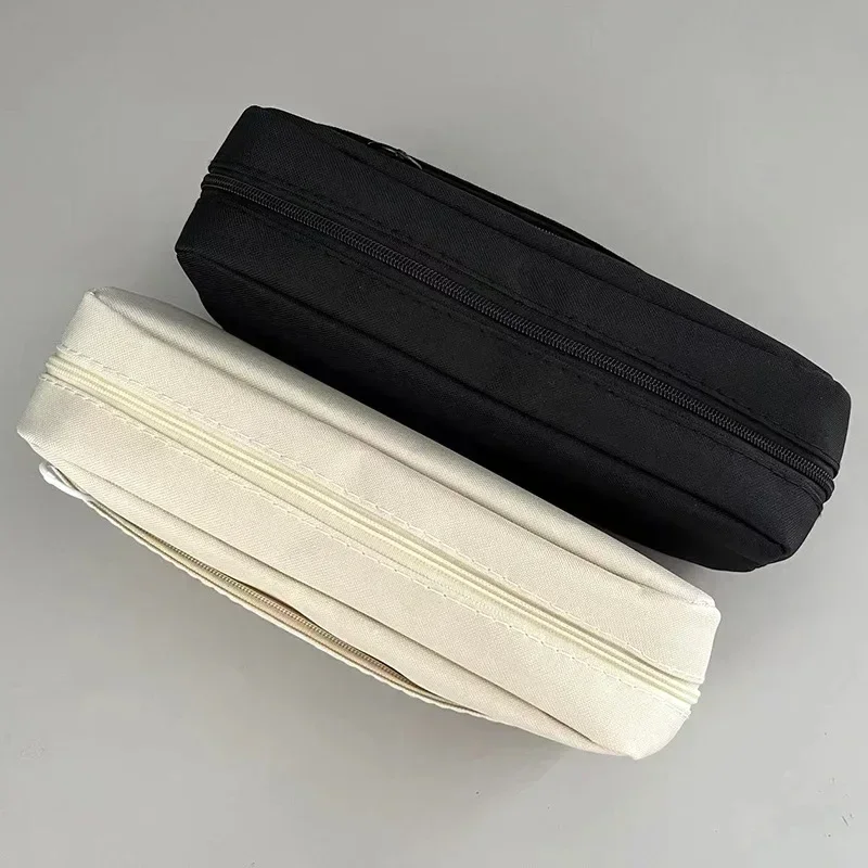 Schwarzes Federmäppchen mit Kapazität, Kawaii, niedliches Federmäppchen für Studenten, großes Federmäppchen für Schulbedarf, Schreibwaren, Bleistiftbeutel, Federmäppchen