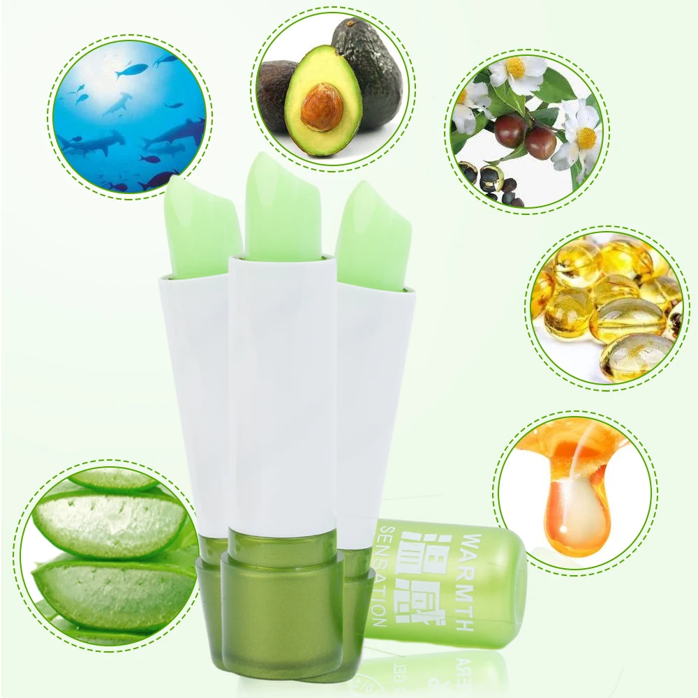 1 bálsamo labial hidratante de larga duración, lápiz labial Natural de Aloe Vera, Color que cambia de humor, lápiz labial hidratante de larga duración, maquillaje de labios