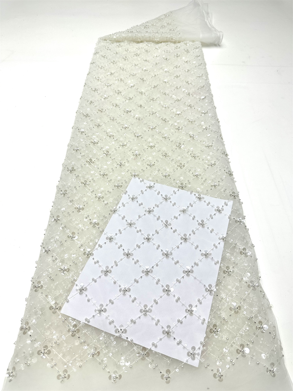 Sky blueアフリカンチュールレース生地,フランスのスパンコール生地,ビーズ付き刺embroidery,メッシュ,ナイジェリアのドレス,5ヤード,2024