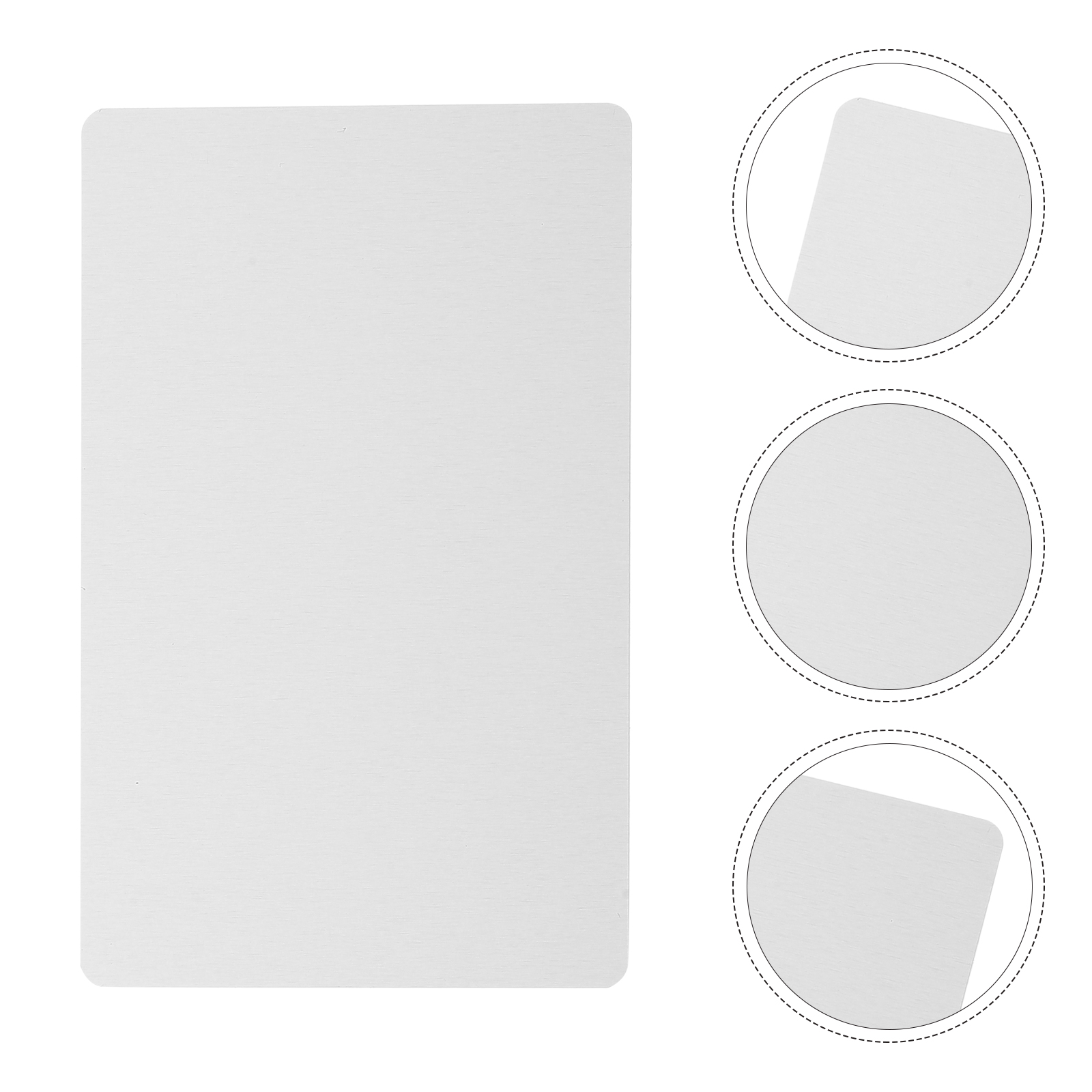 固定金属昇華名刺、アルミニウムプレート、名前彫刻、空白の素材、白い合金の小さなカード、100個