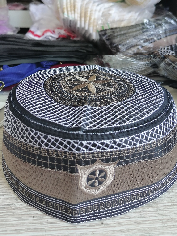 BOHOWAII Cầu Nguyện Nón Ropa Hombre Chapeau Musulman Homme Thêu Kufi Nón Kippah Do Thái Ả Rập Hồi Giáo Hồi Giáo Mũ Dành Cho Nam
