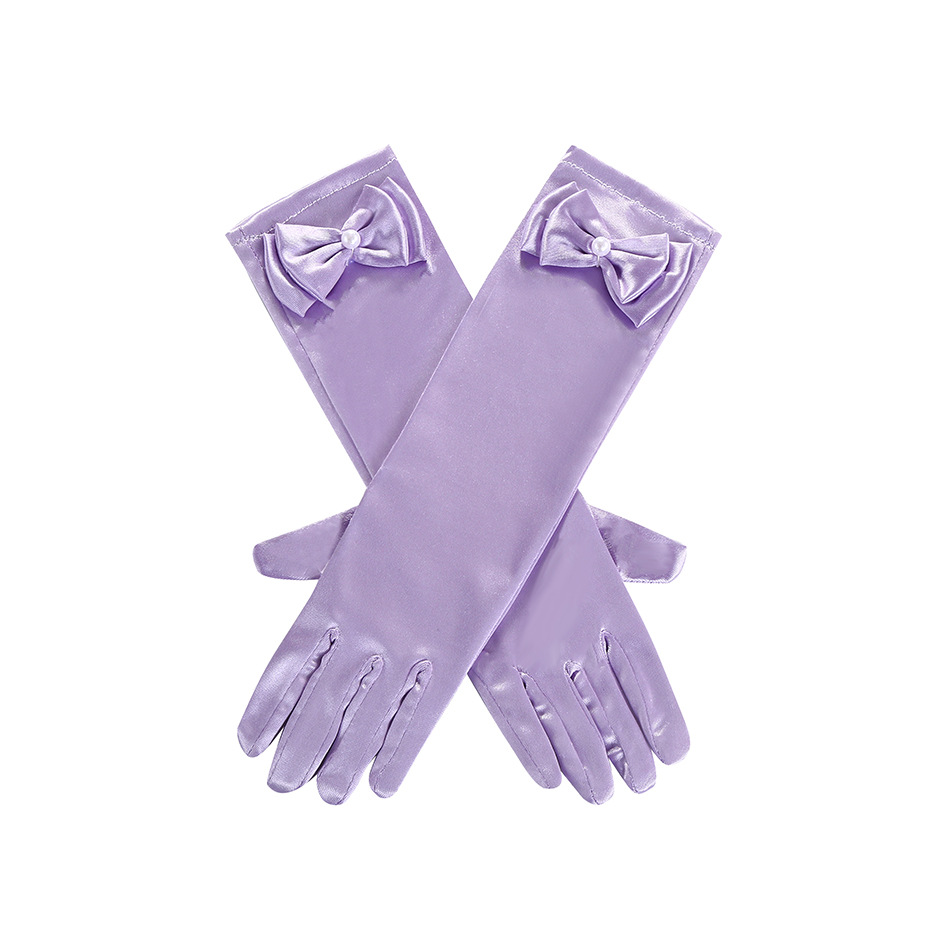 Disney princesa luvas arco pérola luvas cosplay crianças vestir acessórios