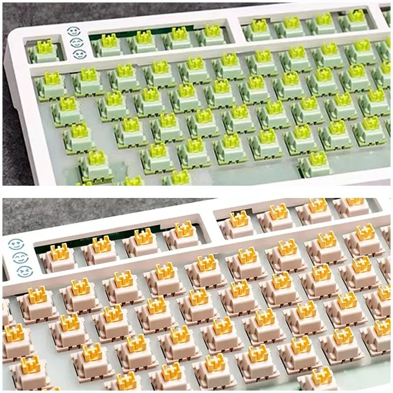 Outemu-interruptor silencioso Peach V2, interruptores silenciosos lubricados de limón V2, Teclado mecánico, táctil lineal, eje de párrafo de 5 pines, intercambio en caliente DIY