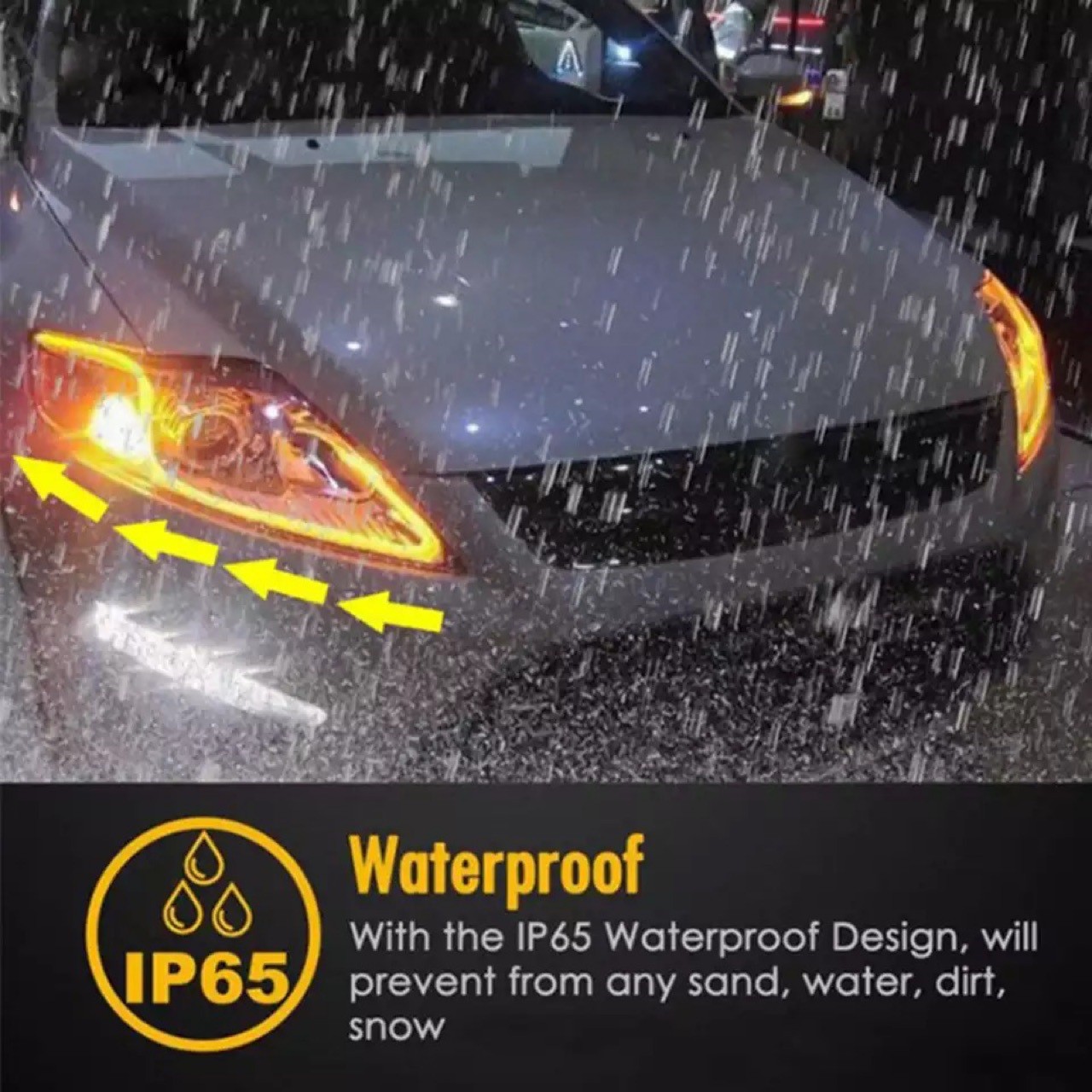 Led drl carro luz de circulação diurna flexível tira à prova dwaterproof água faróis automáticos branco sinal volta luzes fluxo freio 12v