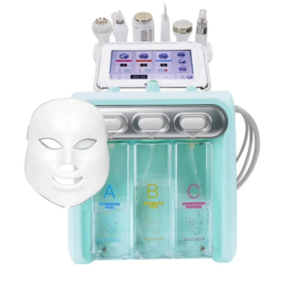 ハイドロダーマブレーション付きウォーター酸素マシン,h2o2リフティングマシン,小さな泡,ディープクレンジング,アクアフェイシャル機器,スキンケア,7 in 1