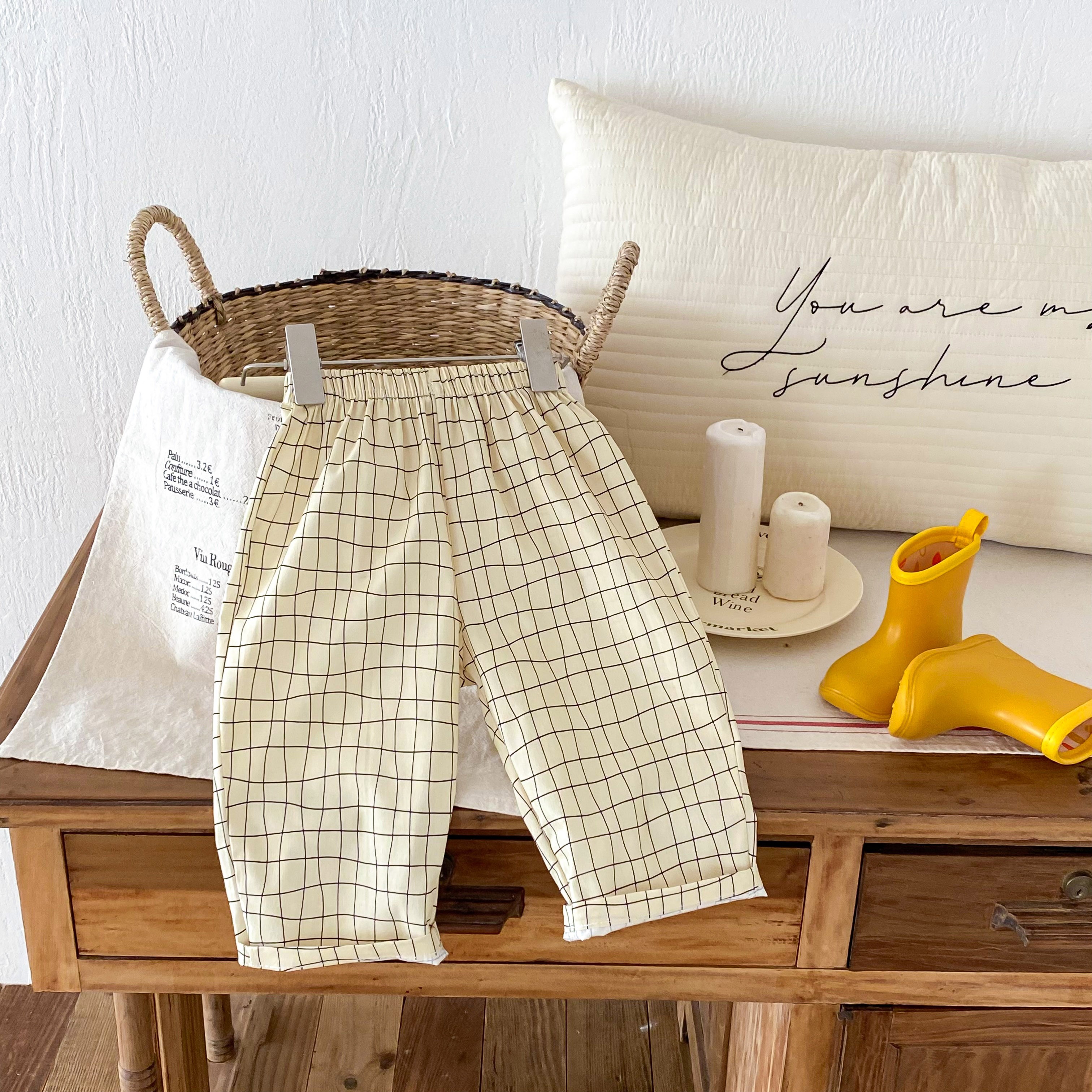 Модные Спортивные Брюки В Клетку Для Мальчиков, Весенняя Повседневная Одежда