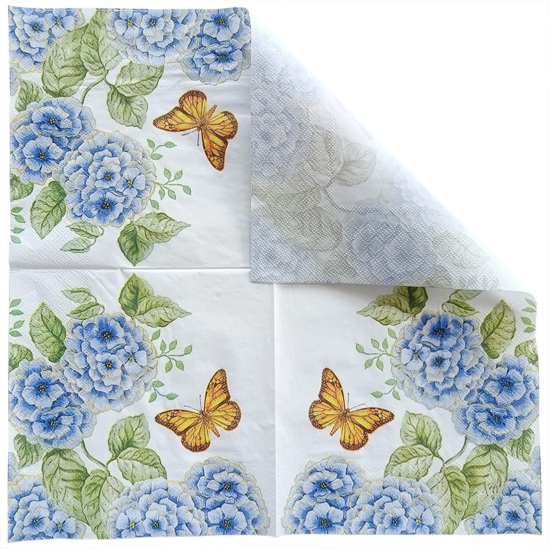 10/20 stücke/Pac Gold Schmetterling große Blume Serviette Restaurant Papier Tischset bunt drucken Geburtstags feier Dekoration Papier