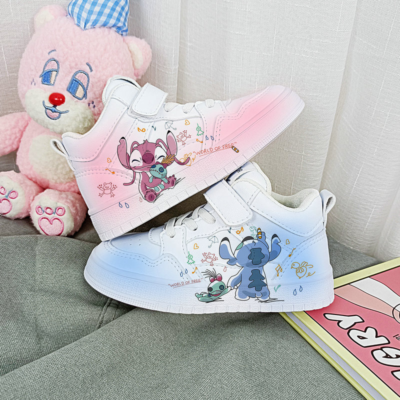 Disney Dziecięce wysokie trampki Lilo i Stitch Print Dziecięce buty sportowe Cartoon Buty do tenisa Białe Casual StellaLou Running