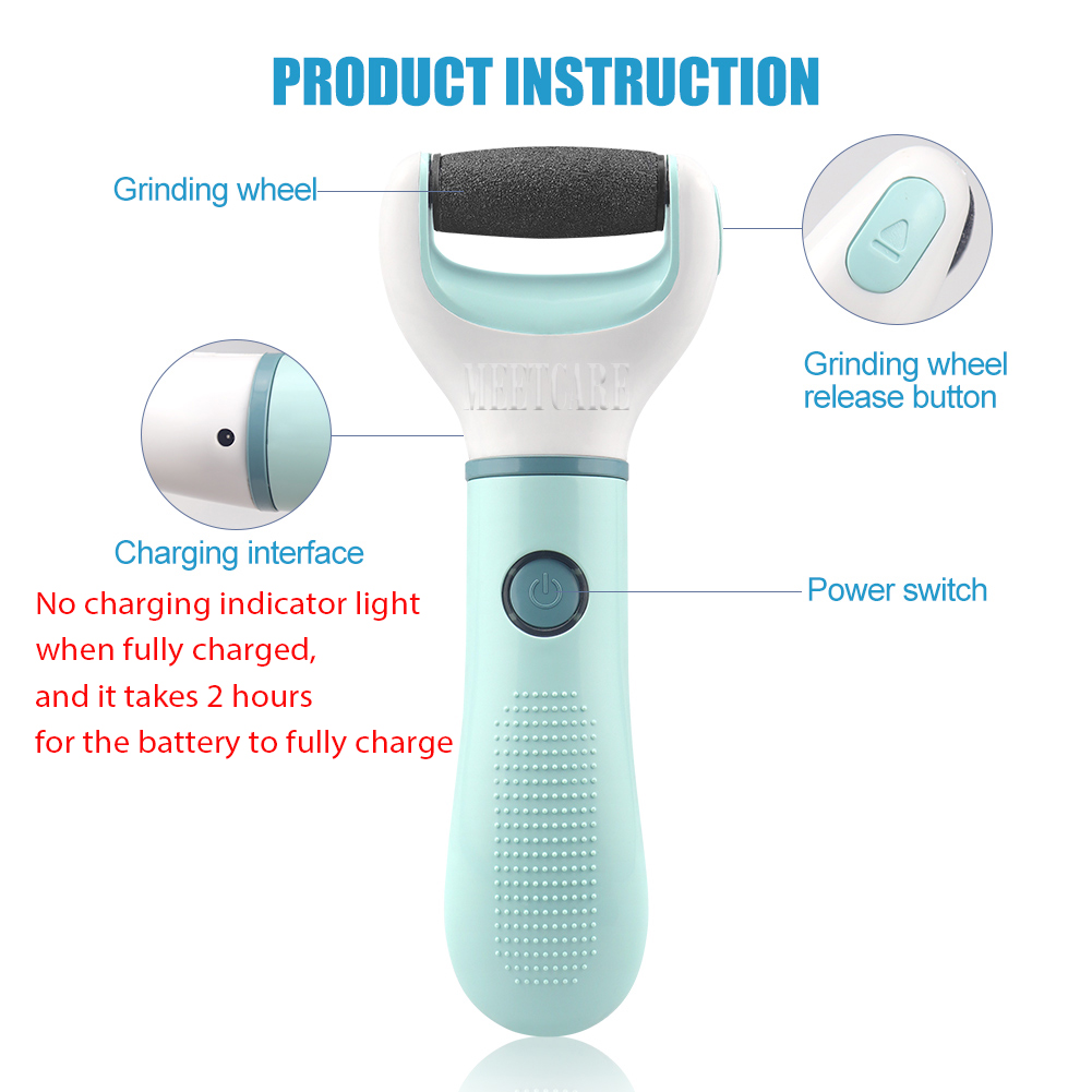 Electric Foot Grinder Auto Wireless Remove Dead Skin Calluses Cracks Hard Cracked skin Pedicure Tool Waterproof Foot Cleaner