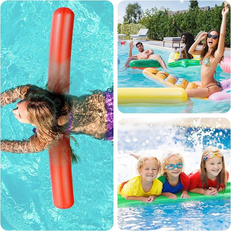 1/6PCS Inflatable Cheer Sticks Colorful Adults Float Water Noodles Outdoor Water Games Toy for Beaches Swimming Pool Party Decor