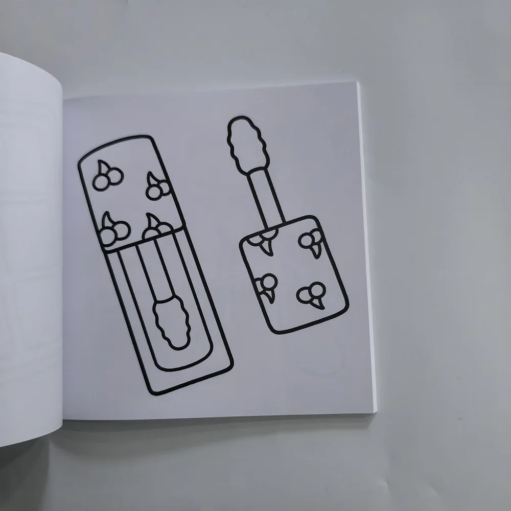 COSMETICS Malbuch mit kräftigen, einfachen Mustern für Erwachsene, niedliches Zeichenbuch, perfektes Geschenk für Party und Geburtstag
