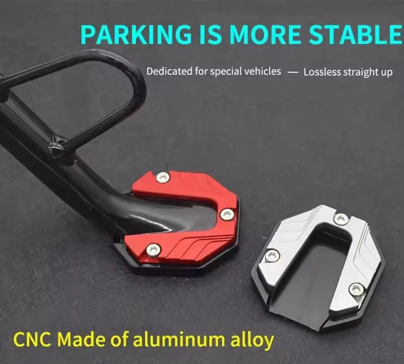 Scooter Accessori per moto Piastra di supporto per poggiapiedi di estensione Piastra laterale per cavalletto per bici da moto in lega di alluminio