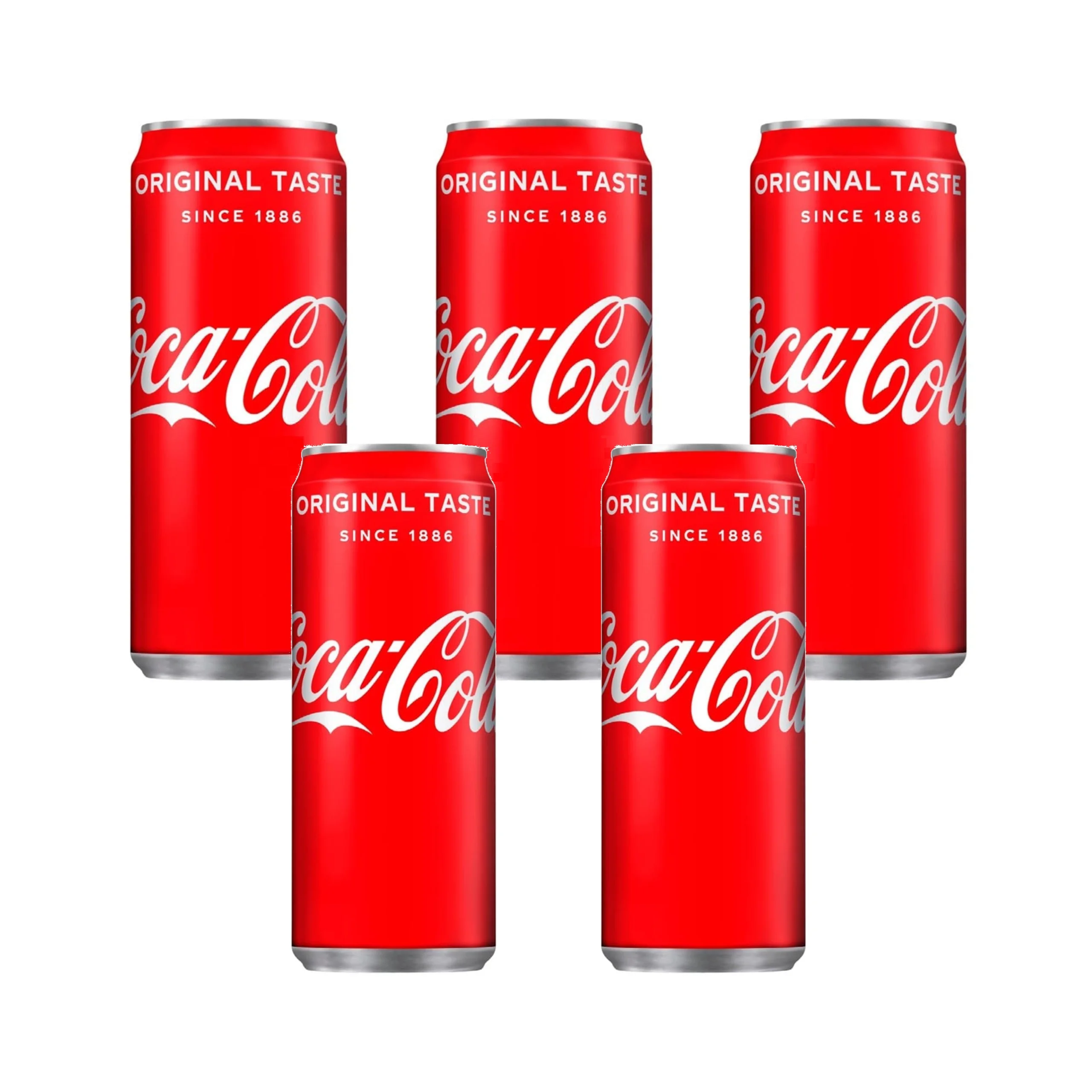 5x Napój gazowany COCA-COLA puszka wąska 330 ml