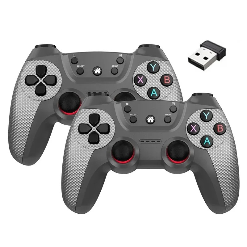 Controlador de jogo duplo sem fio para telefone linux/android para caixa de jogo jogo vara pc caixa de tv inteligente 2.4g gamepad joystick