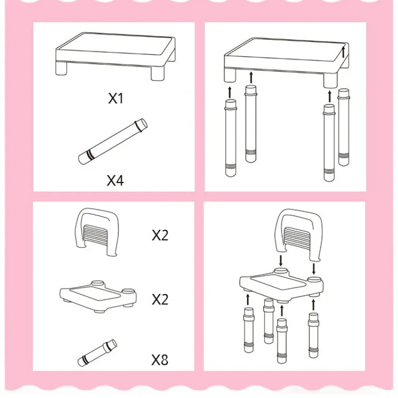 Kindergarten Table and Chair Set Children's Special Study Table Home Baby's Game Learning Desk and Chair  Kids Furniture Set