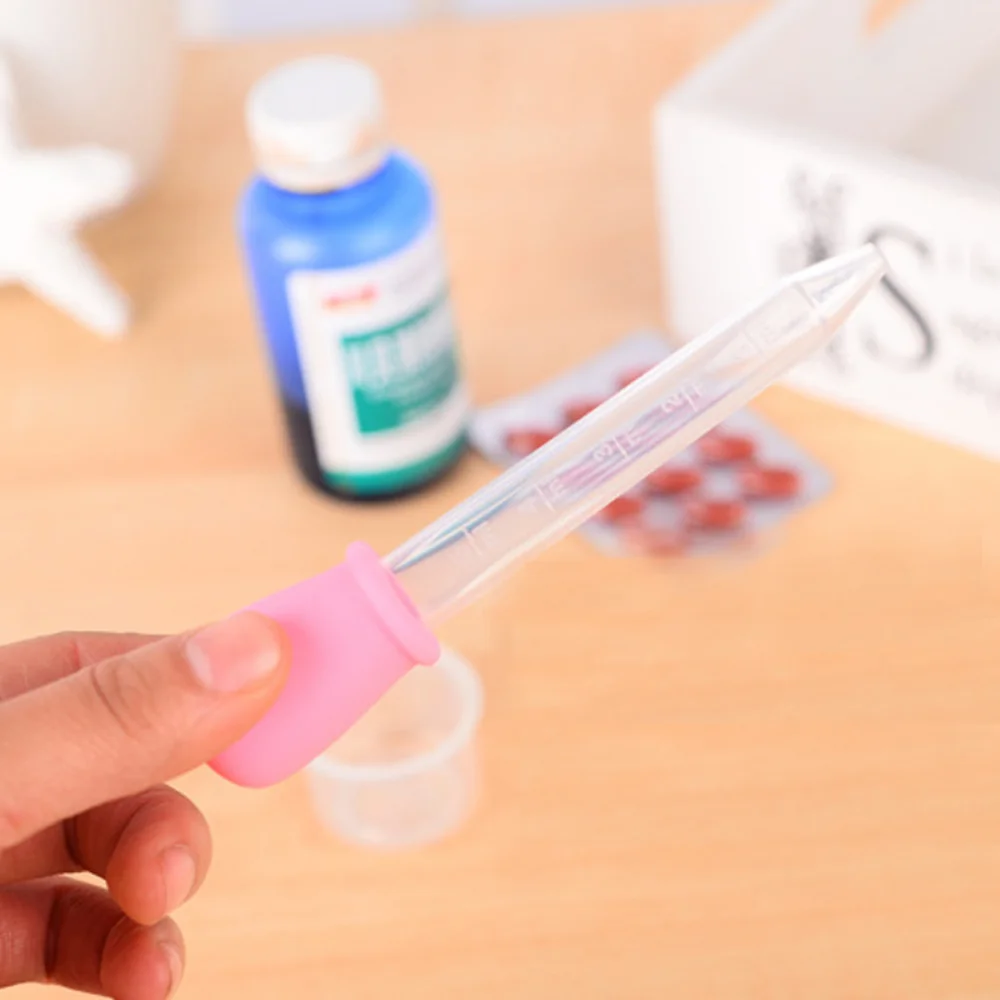 5ML Con Bé Thả Y Học Thức Ăn Trẻ Em Y Thiết Bị Silicon Pipet Thực Phẩm Lỏng Ống Nhỏ Giọt Nhựa Trẻ Sơ Sinh Đồ Dùng