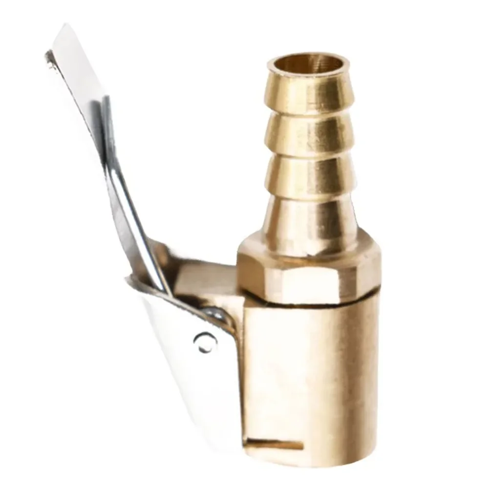 Draagbare opblaasbare pomp voor autoband Air Chuck Inflator Pompventiel Connector Clip-on Adapter Auto Messing 6/8mm Tyre Wheel Valve
