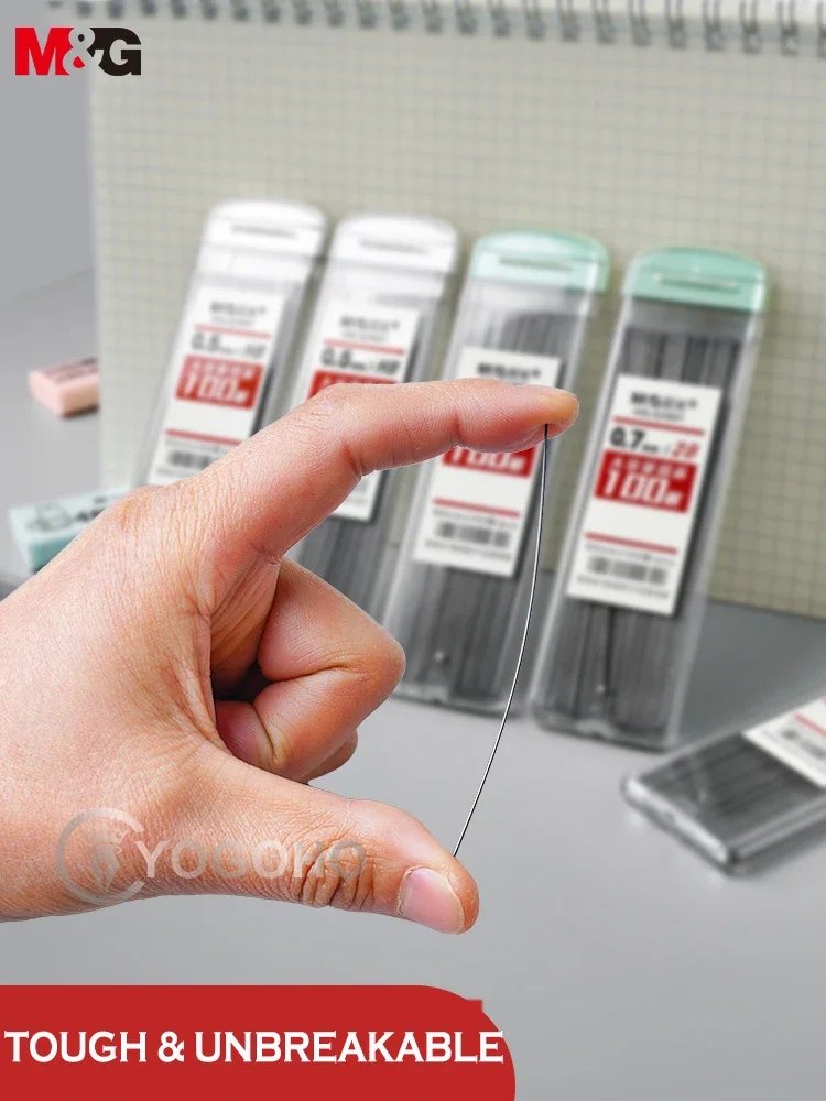M & G 100 Chiếc Bút Chì Dẫn 2B/HB 0.5Mm 0.7Mm Than Chì Dẫn Cơ Bút Chì Đổ Nhựa tự Động Thay Thế Bút Chì