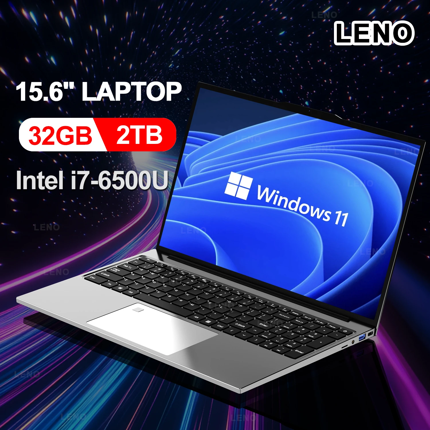Novo 15.6 "portátil 32gb ram 2048gb ssd intel core i7-6500U notebook windows 11 1920*1080 display escritório estudo gamer computador pc