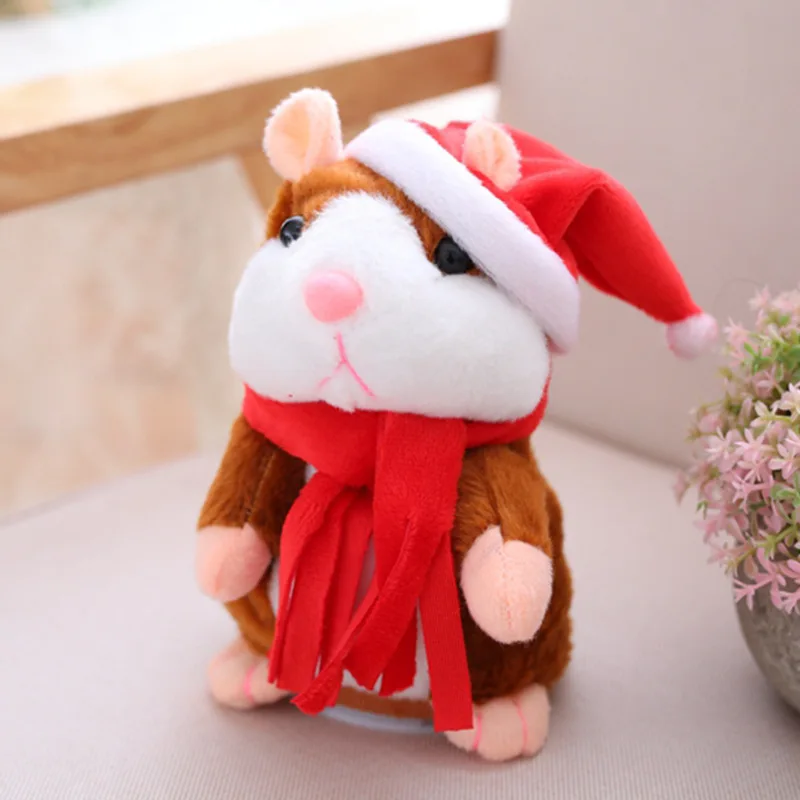 น่ารักพูดคุยหนูแฮมสเตอร์พูด Talk เสียงบันทึกซ้ําตุ๊กตาสัตว์ Kawaii Talking หนูแฮมสเตอร์เมาส์ของเล่นสําหรับของขวัญเด็ก