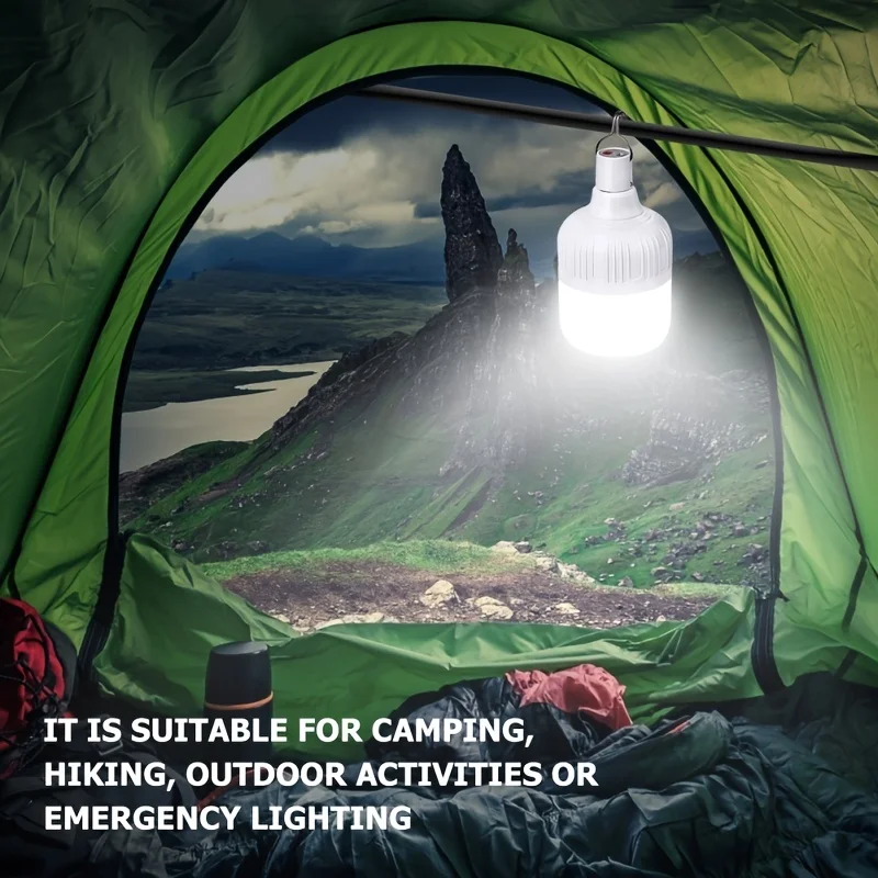 Lámparas de campamento LED 20w 40w 80w lámparas de emergencia recargables de campamento iluminación de bombillas de ahorro de energía impermeables lámparas de trabajo colgantes de tiendas de campaña
