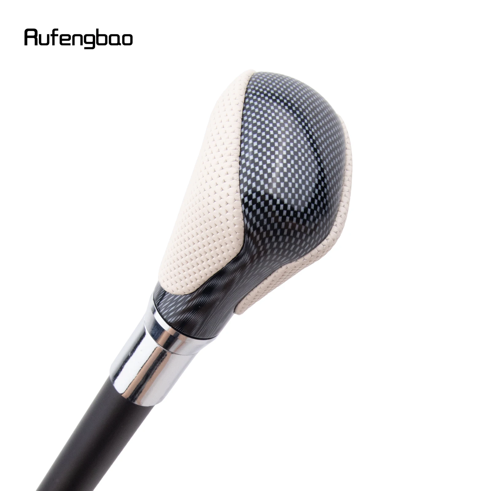 Branco preto couro branco bengala moda decorativa bengala cavalheiro elegante cosplay cana crosier 94cm