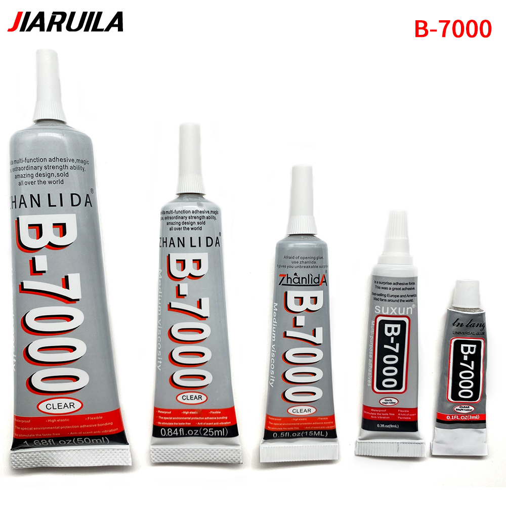 Adhesivo Universal para reparación de teléfonos de contacto B7000 / T-7000 / E-7000, pegamento DIY de plástico y vidrio con aplicador de precisión T- 8000 E- 8000