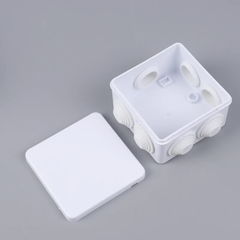 Ramo di cavo di collegamento bianco Scatola di giunzione per custodia di alimentazione impermeabile IP65 fai-da-te Scatole di controllo elettriche per guscio di filo interno