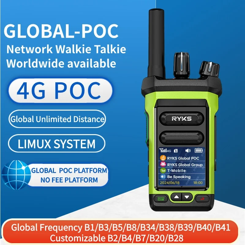 rugged 4g two-way radio ptt walkie-talkie sim card poc radio poc walkie talkie long range 5000km pair