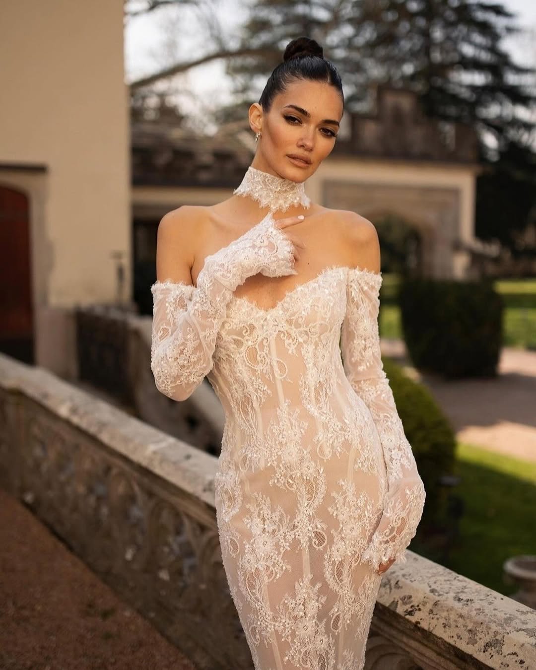 Sexy Long Sleeves Full Sleeves Full Lace Handmade Beaded Sheath/Mermaid Wedding Dresses Custom Made 2026 Vestido De Noival