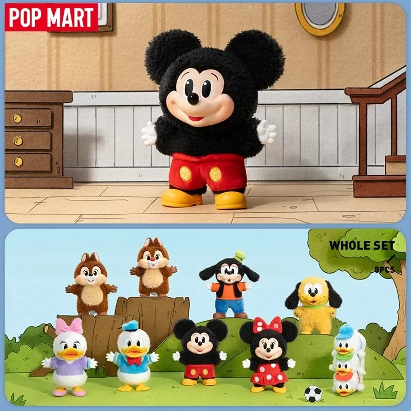POP MART Mickey Family Cute Together Schlüsselanhänger Serie Blind Box Mystery Box Guess Bag Spielzeugpuppe Niedliche Anime-Figur Desktop-Ornament